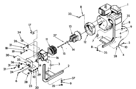 Ac Generator Model 3zc11 Diagram and Parts List for 9321-1-3ZC12A  Briggs and Stratton Generator